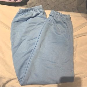 blue cuff sweatpants